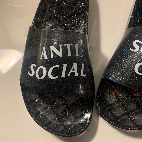 🎉HOST PICK! NEW! Anti Social Social Club slides! Price is FIRM - Picture 11 of 12